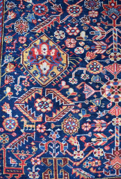 FINE ANTIQUE QASGAI TRIBAL CARPET 254X144CM - ADDITIONAL PHOTO 1