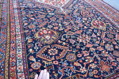 FINE ANTIQUE QASGAI TRIBAL CARPET 254X144CM - ADDITIONAL PHOTO 2