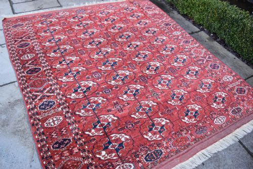 ANTIQUE TEKKE TURKMAN TRIBAL CARPET 237X212CM - ADDITIONAL PHOTO 3