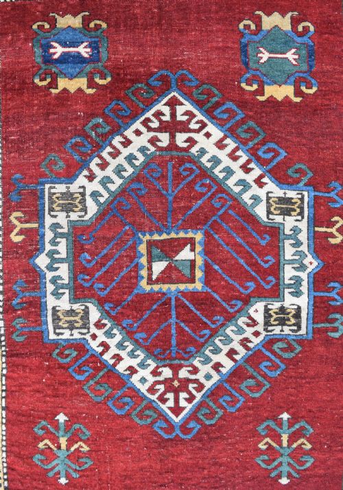 ANTIQUE CAUCASIAN FAHCRALO KAZAK RUG 167X132CM - ADDITIONAL PHOTO 6