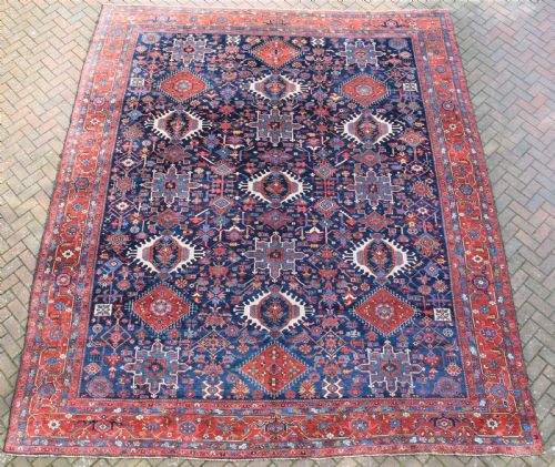 fine antique karaja roomsize carpet 427x368 cm - CATEGORY: ANTIQUE RUGS - DATED 1900