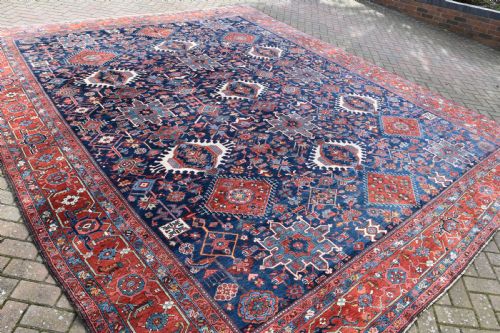 FINE ANTIQUE KARAJA ROOMSIZE CARPET 427X368 CM - ADDITIONAL PHOTO 3