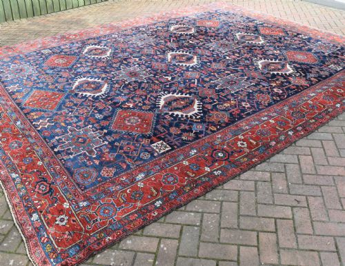 FINE ANTIQUE KARAJA ROOMSIZE CARPET 427X368 CM - ADDITIONAL PHOTO 5