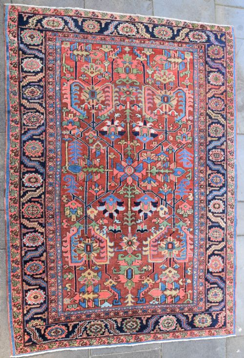 an antique heriz small roomsize carpet 284x206cm - CATEGORY: ANTIQUE RUGS - DATED 1900