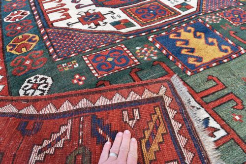ANTIQUE KARACHOPF KAZAK VILLAGE RUG 216X176CM - ADDITIONAL PHOTO 5