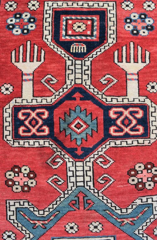 ANTIQUE CAUCASIAN KARABAGH PRAYER RUG 172X112CM - ADDITIONAL PHOTO 2