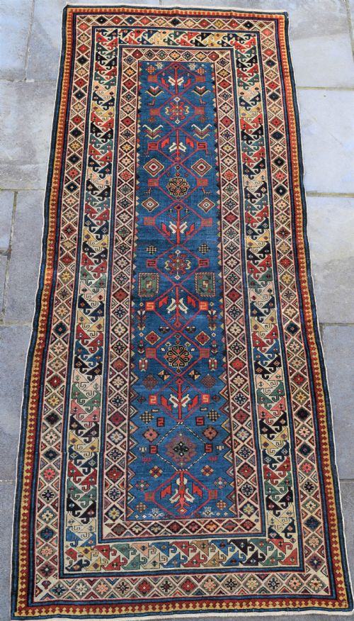a very fine antique shirvan long rug 278x112cm - CATEGORY: ANTIQUE RUGS - DATED 1870