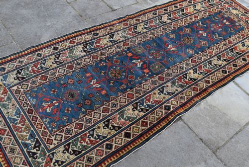 A VERY FINE ANTIQUE SHIRVAN LONG RUG 278X112CM - ADDITIONAL PHOTO 7