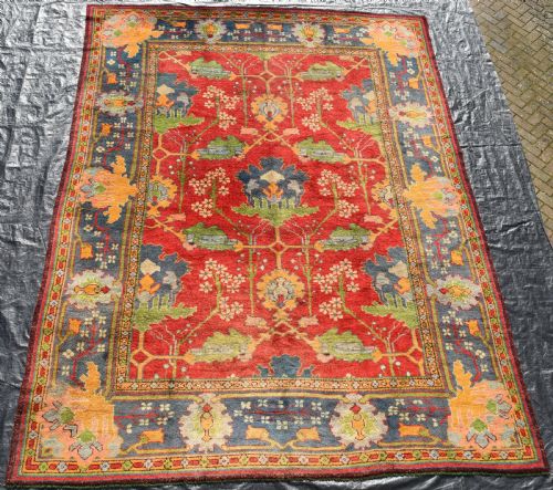 an antique gavin morton arts and crafts carpet donegal circa 1900 442x332cm - CATEGORY: ANTIQUE RUGS - DATED 1900