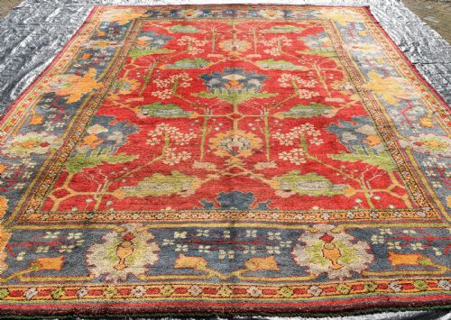 AN ANTIQUE GAVIN MORTON ARTS AND CRAFTS CARPET DONEGAL CIRCA 1900 442X332CM - ADDITIONAL PHOTO 10