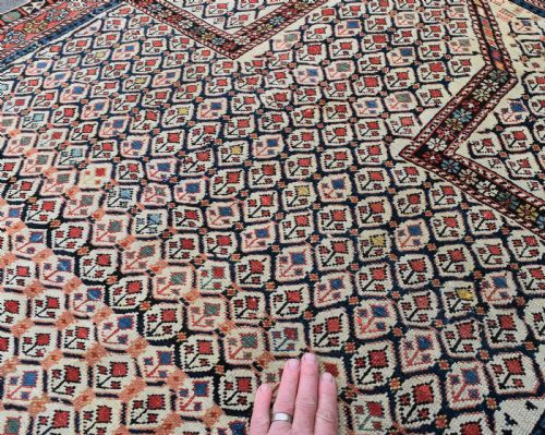 AN ANTIQUE SHIRVAN PRAYER RUG 140X115CM - ADDITIONAL PHOTO 2