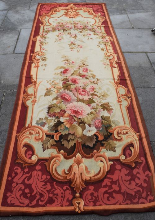 a fine antique french entre fenetre tapestry 320x113cm - CATEGORY: ANTIQUE RUGS - DATED 1870