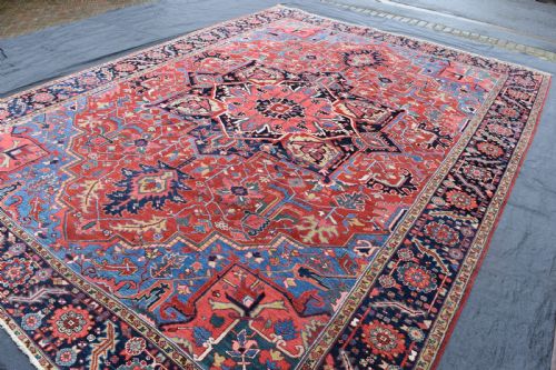 A VERY LARGE ANTIQUE HERIZ ROOMSIZE CARPET 430X315CM - ADDITIONAL PHOTO 3