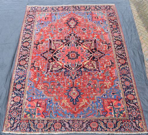 A VERY LARGE ANTIQUE HERIZ ROOMSIZE CARPET 430X315CM - ADDITIONAL PHOTO 6