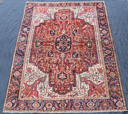 AN UNUSUAL ANTIQUE ROOMSIZE HERIZ CARPET 410X293CM - ADDITIONAL PHOTO 6