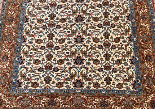 ANTIQUE PERSIAN QUM ROOMSIZE CARPET 350X224CM - ADDITIONAL PHOTO 1