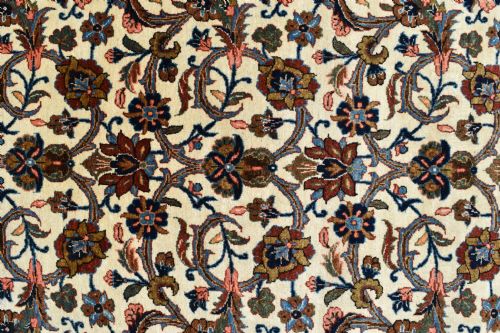 ANTIQUE PERSIAN QUM ROOMSIZE CARPET 350X224CM - ADDITIONAL PHOTO 5