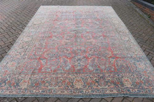an old persian sarouk roomsize carpet 366x268cm - CATEGORY: ANTIQUE RUGS - DATED 1920