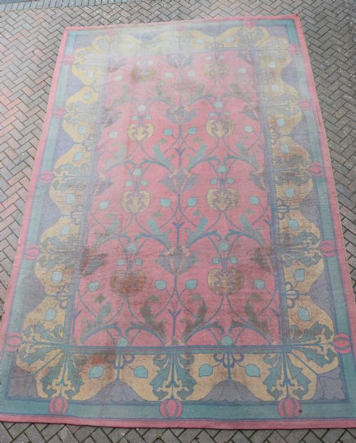 antique donegal arts and crafts large carpet carpet of voysey type 500x390cm - CATEGORY: ANTIQUE RUGS - DATED 1910