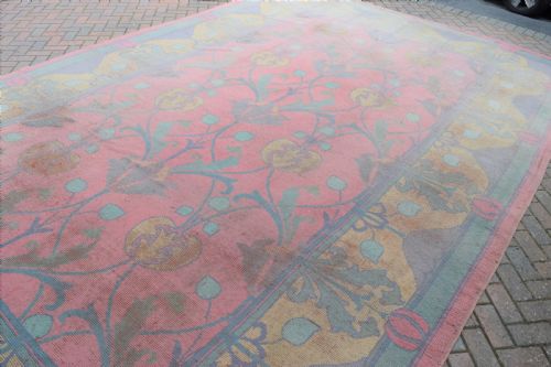 ANTIQUE DONEGAL ARTS AND CRAFTS LARGE CARPET CARPET OF VOYSEY TYPE 500X390CM - ADDITIONAL PHOTO 4