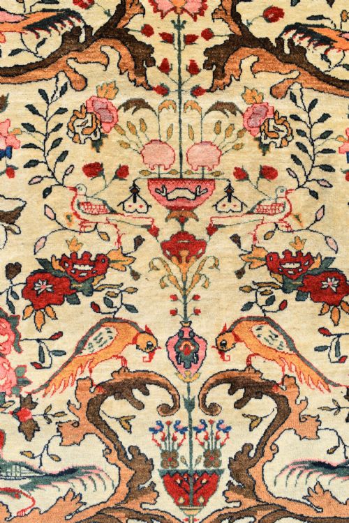 FINE AND UNUSUAL ANTIQUE QUM CARPET 330X238CM - ADDITIONAL PHOTO 1