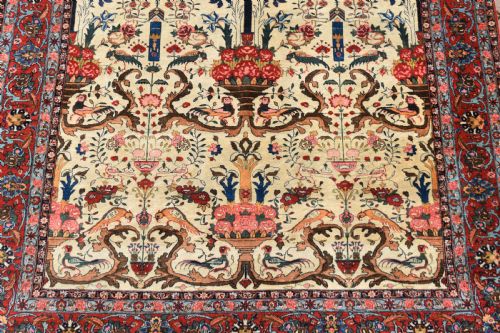 FINE AND UNUSUAL ANTIQUE QUM CARPET 330X238CM - ADDITIONAL PHOTO 8