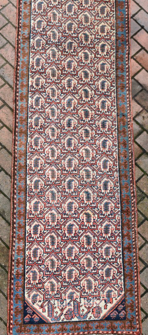 A PAIR OF VERY LONG NARROW ANTIQUE RUNNERS - ADDITIONAL PHOTO 9