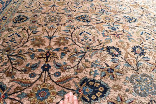 ANTIQUE OVERSIZE KASHAN CARPET WITH SOFT COLOURS AND ALL OVER DESIGN 505X366CM - ADDITIONAL PHOTO 5
