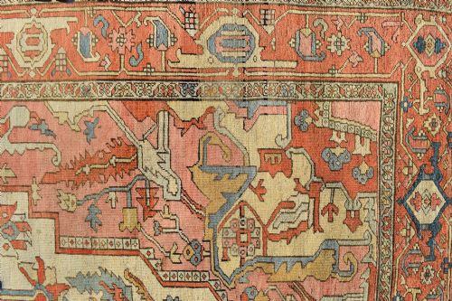 AN EXCEPTIONAL ANTIQUE SERAPI CARPET 345X290CM - ADDITIONAL PHOTO 8