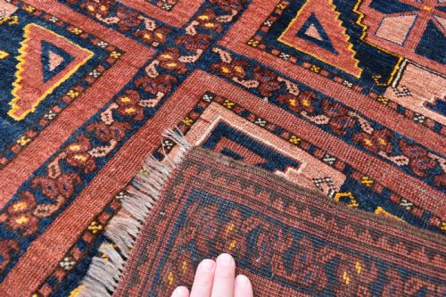 ANTIQUE ERSARI TURKMAN SQUARE RUG 115X112 CM - ADDITIONAL PHOTO 3