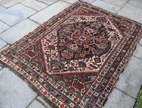 ANTIQUE KHAMSEH MEDALLION DESIGN TRIBAL RUG 207X151 CM - ADDITIONAL PHOTO 2