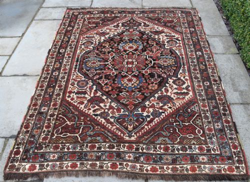 ANTIQUE KHAMSEH MEDALLION DESIGN TRIBAL RUG 207X151 CM - ADDITIONAL PHOTO 3