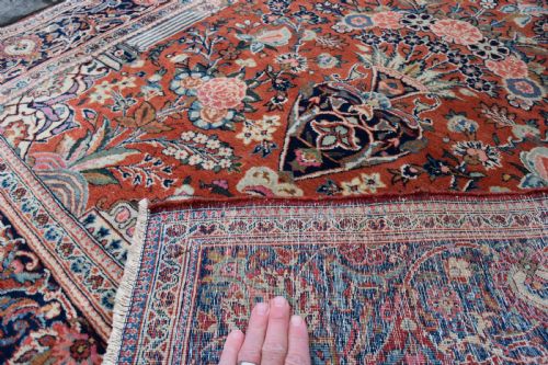 ANTIQUE KASHAN RUG 202X132 CM - ADDITIONAL PHOTO 2