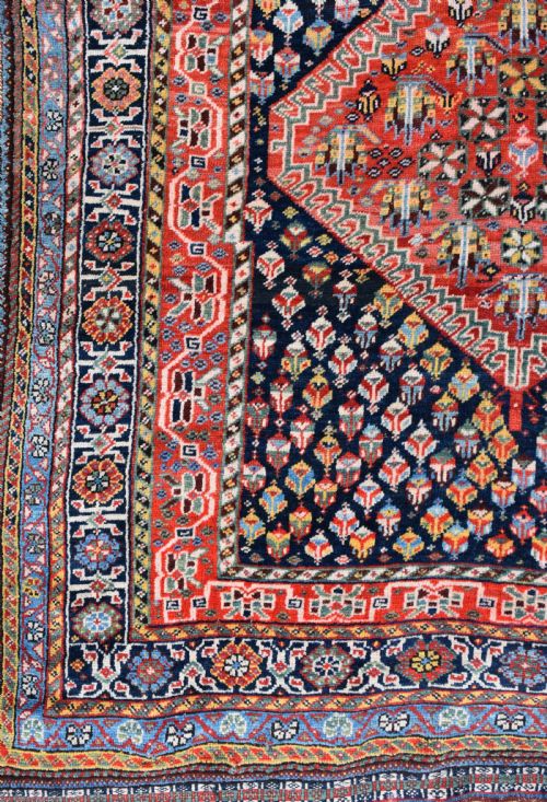 ANTIQUE QASGAI TRIBAL CARPET 272X129CM - ADDITIONAL PHOTO 1