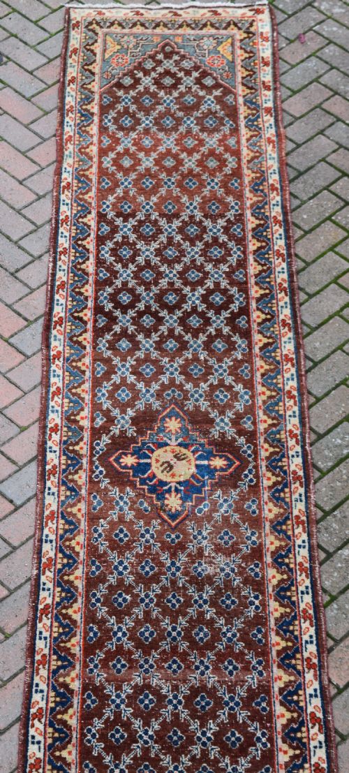 AN UNUSUAL XINGJIAN NARROW RUNNER 430X77CM - ADDITIONAL PHOTO 5