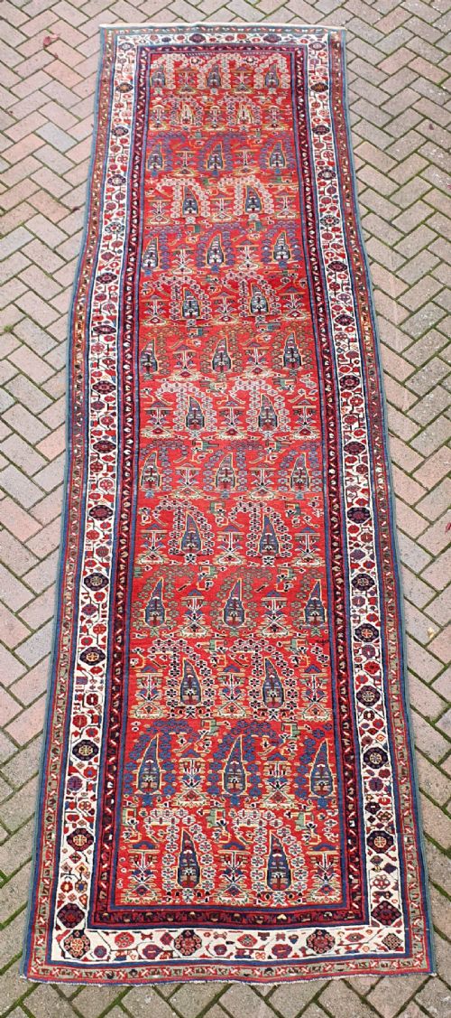 antique kurdish runner 430x118cm - CATEGORY: ANTIQUE RUGS - DATED 1880