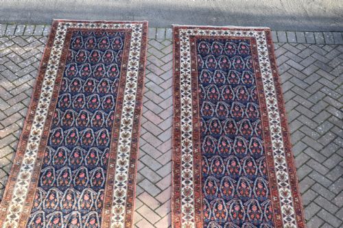 A PAIR OF VERY LONG ANTIQUE MALYOR RUNNERS 1294X104 CM - ADDITIONAL PHOTO 6