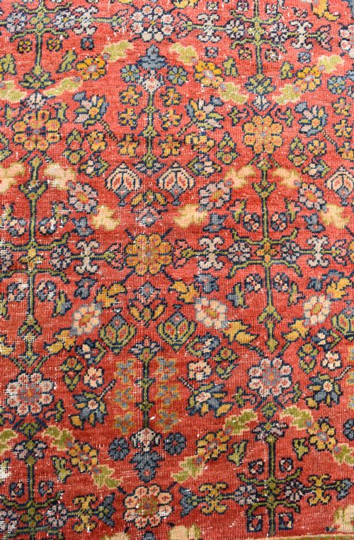 AN ANTIQUE SULTANABAD ROOMSIZE CARPET 355X266 CM - ADDITIONAL PHOTO 1
