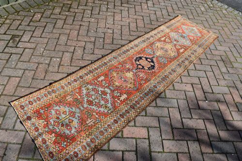 VERY FINE ANTIQUE HERIZ NARROW RUNNER 286X75CM - ADDITIONAL PHOTO 3