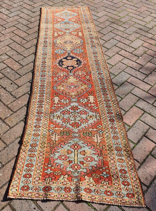 VERY FINE ANTIQUE HERIZ NARROW RUNNER 286X75CM - ADDITIONAL PHOTO 5