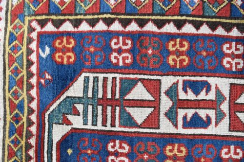 EARLY CAUCASIAN KAZAK CARPET DATED 1856 - ADDITIONAL PHOTO 5