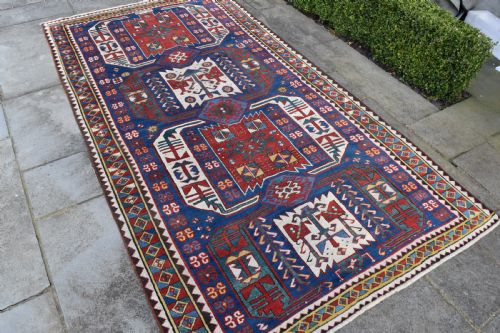 EARLY CAUCASIAN KAZAK CARPET DATED 1856 - ADDITIONAL PHOTO 6