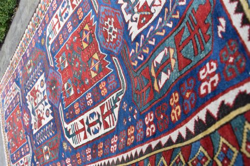 EARLY CAUCASIAN KAZAK CARPET DATED 1856 - ADDITIONAL PHOTO 10