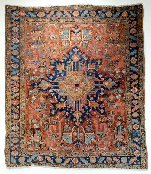antique heriz rug 187x161cm - CATEGORY: ANTIQUE RUGS - DATED 1890
