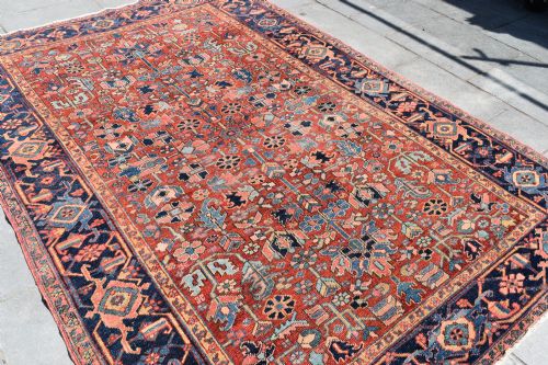 antique heriz small roomsize allover design carpet 295x205cm - CATEGORY: ANTIQUE RUGS - DATED 1910