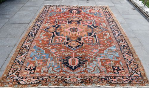 antique small roomsize heriz carpet 302x209cm - CATEGORY: ANTIQUE RUGS - DATED 1900