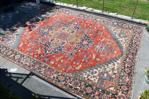 very fine over sized antique heriz carpet 542x381cm - CATEGORY: ANTIQUE RUGS - DATED 1890