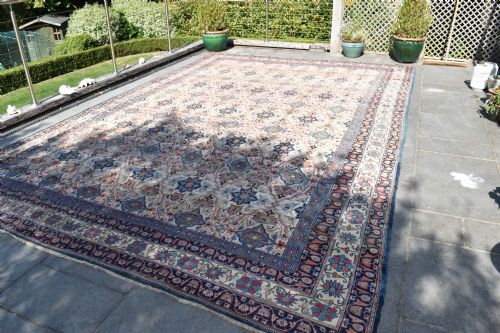 VERY FINE OVERSIZED ANTIQUE KIRMAN CARPET 506X314CM - ADDITIONAL PHOTO 3