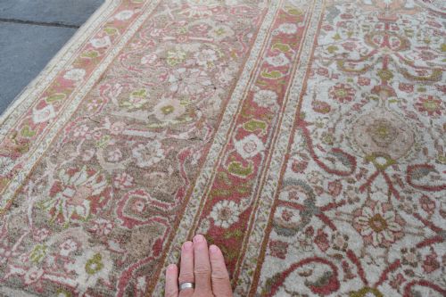 FINE ANTIQUE TABRIZ ROOMSIZE CARPET 426X313CM - ADDITIONAL PHOTO 2