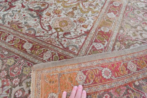 FINE ANTIQUE TABRIZ ROOMSIZE CARPET 426X313CM - ADDITIONAL PHOTO 4